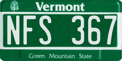 VT license plate NFS367