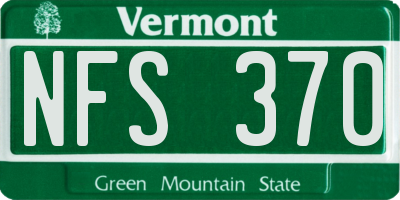 VT license plate NFS370