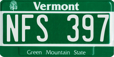 VT license plate NFS397