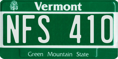 VT license plate NFS410