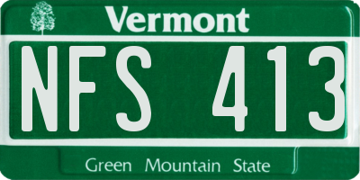 VT license plate NFS413