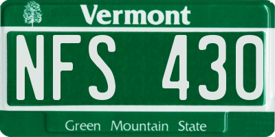 VT license plate NFS430
