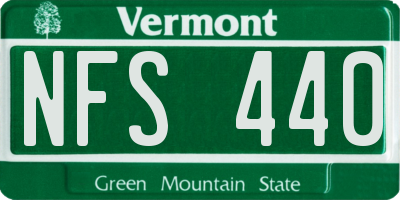 VT license plate NFS440