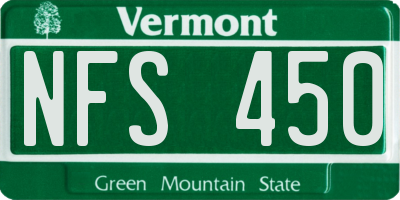 VT license plate NFS450