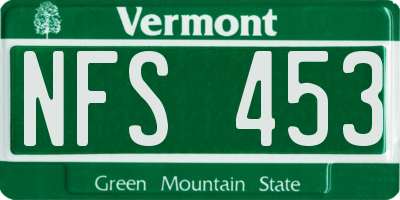 VT license plate NFS453