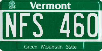 VT license plate NFS460