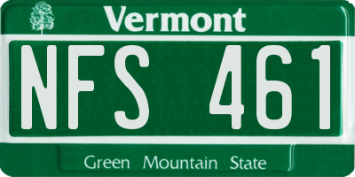 VT license plate NFS461