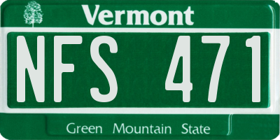VT license plate NFS471