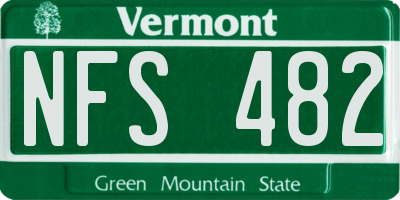 VT license plate NFS482