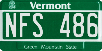 VT license plate NFS486