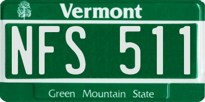 VT license plate NFS511