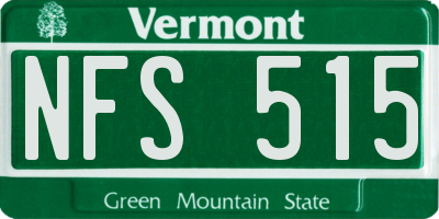 VT license plate NFS515