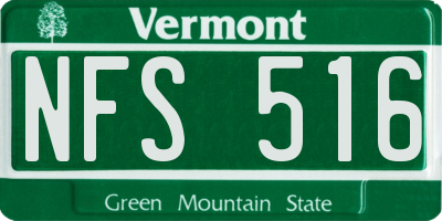 VT license plate NFS516