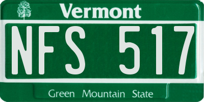 VT license plate NFS517