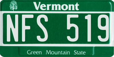 VT license plate NFS519