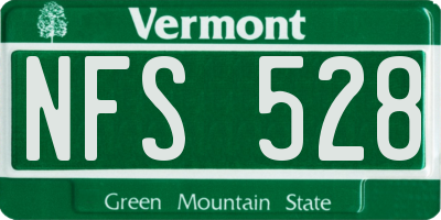 VT license plate NFS528