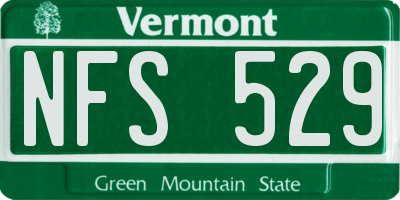VT license plate NFS529
