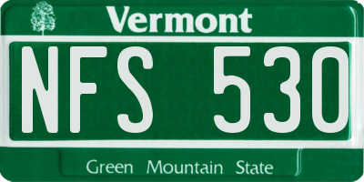 VT license plate NFS530