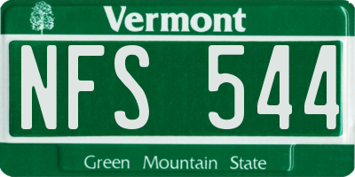 VT license plate NFS544