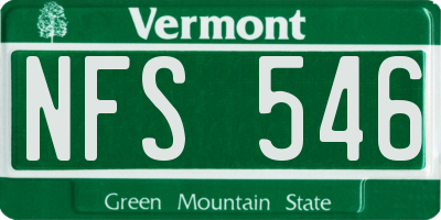 VT license plate NFS546
