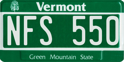 VT license plate NFS550