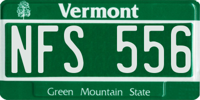 VT license plate NFS556