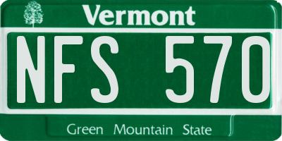 VT license plate NFS570