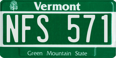 VT license plate NFS571