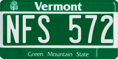 VT license plate NFS572