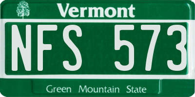 VT license plate NFS573