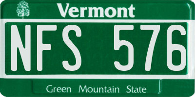 VT license plate NFS576