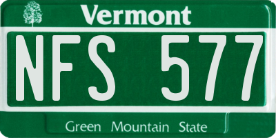VT license plate NFS577