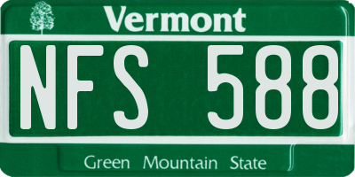 VT license plate NFS588
