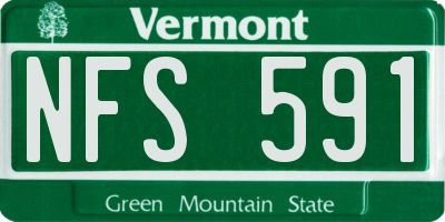 VT license plate NFS591
