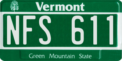 VT license plate NFS611