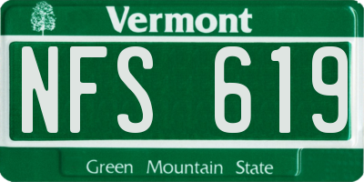 VT license plate NFS619