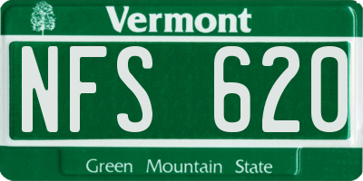 VT license plate NFS620