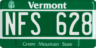 VT license plate NFS628