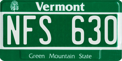 VT license plate NFS630