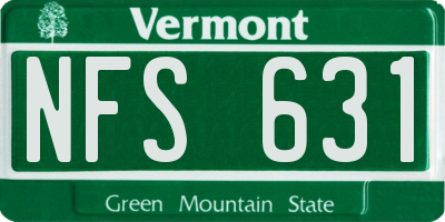 VT license plate NFS631