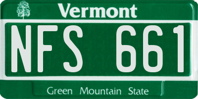 VT license plate NFS661