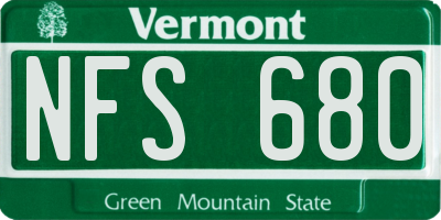 VT license plate NFS680