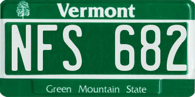 VT license plate NFS682