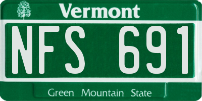 VT license plate NFS691