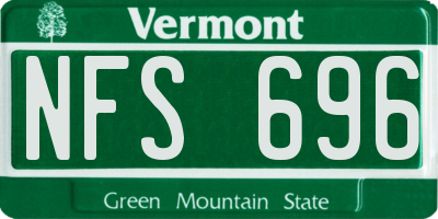 VT license plate NFS696