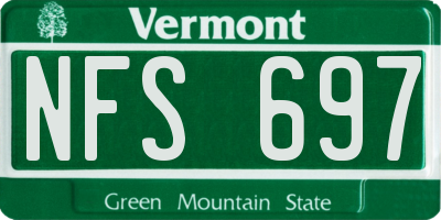 VT license plate NFS697
