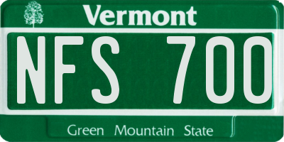 VT license plate NFS700