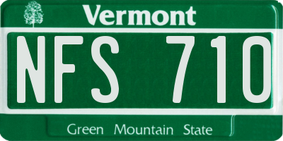 VT license plate NFS710