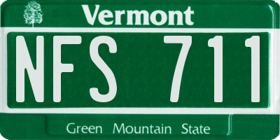 VT license plate NFS711
