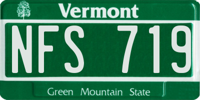 VT license plate NFS719